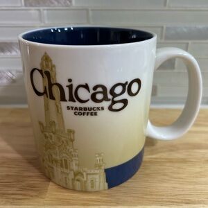 Starbucks 2008 Chicago Mug - White and Blue